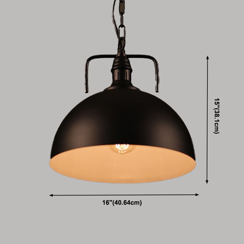 Plafondhangende lamp met metalen schaduw voor eetkamer woonkamer