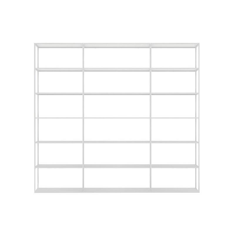 Metal Bookcase Minimalist Book Shelf with Rectangular Shelves