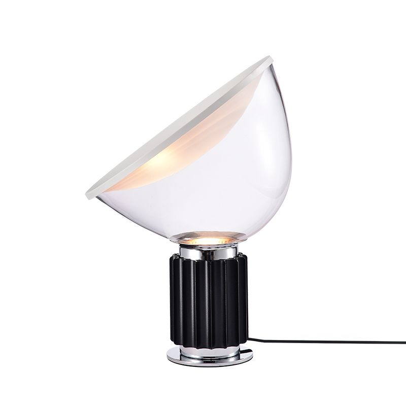 Contemporary Simple Nightstand Lamps Glass Shade Table Lamp for Bedroom Living Room