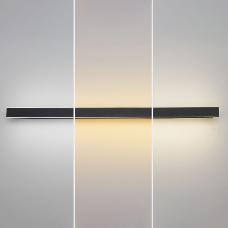 Linear Wall Light Fixture Nordic Metal Foyer LED Wall Lighting with Storage Rack Design