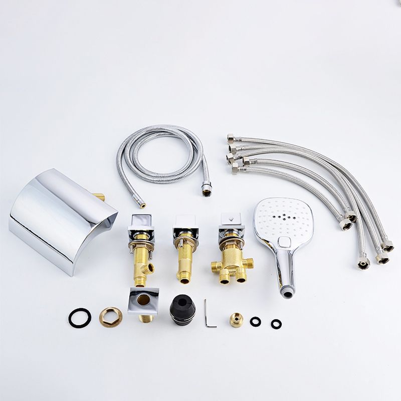 Contemporary Bath Faucet Trim Metal Deck Mounted Bathroom Faucet