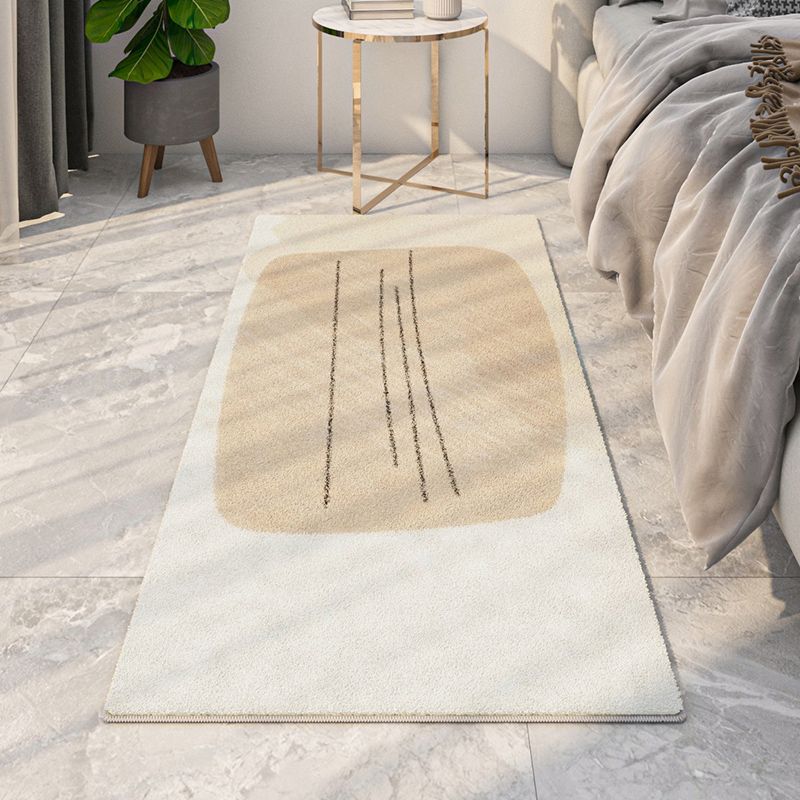 Light Green Modern Carpet Polyester Color Block Carpet Washable Carpet for Living Room