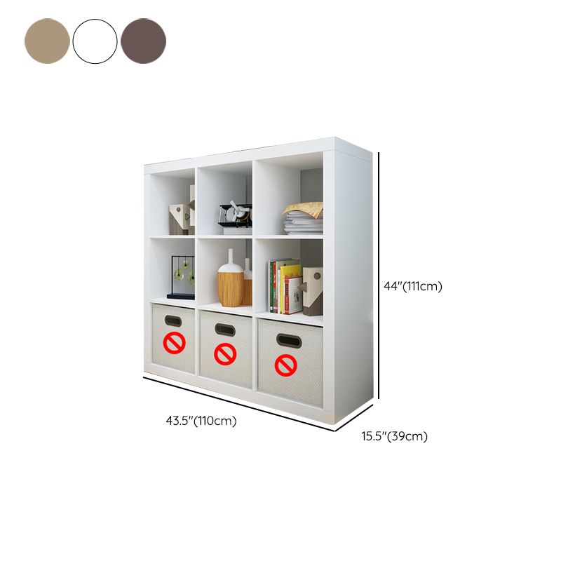 Standard Open Back Bookcase Engineered Wood Scandinavian Bookshelf (Drawers not Included)