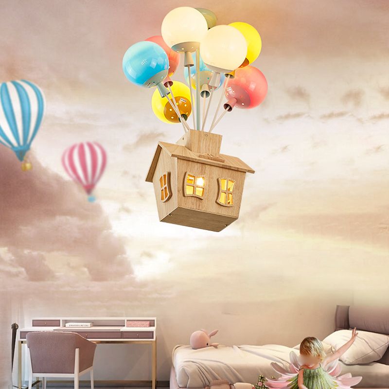 Kleurrijke metalen plafondlamp creatieve ballon moderne semi-inbouwlamp voor kinderkamer