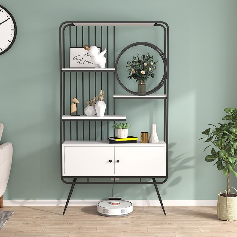 Open Back Standard Bookshelf Metal Bookcase with Shelves for Study Room