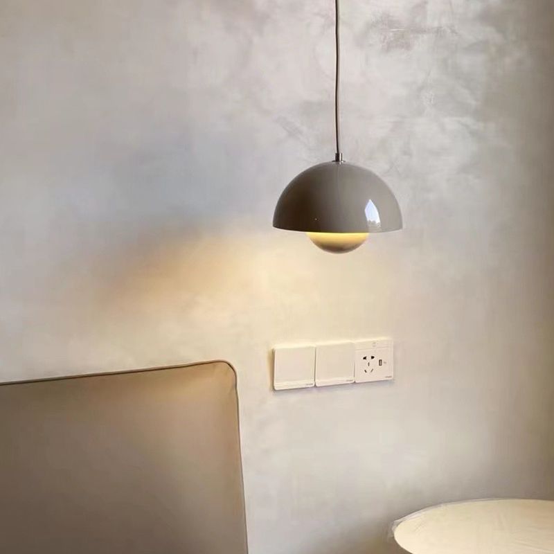 Lámpara colgante de 1 luce de estilo colgante de estilo macarrón con aluminio para dormitorio