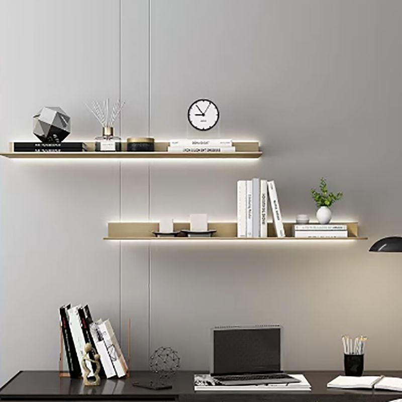 Modern Metal Bookcase Wall Mounted Floating Bookshelf for Living Room