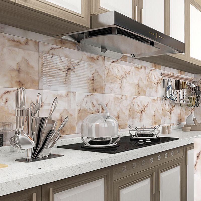 Modern Style Wallpaper Kitchen Single Tile Peel and Stick Backsplash