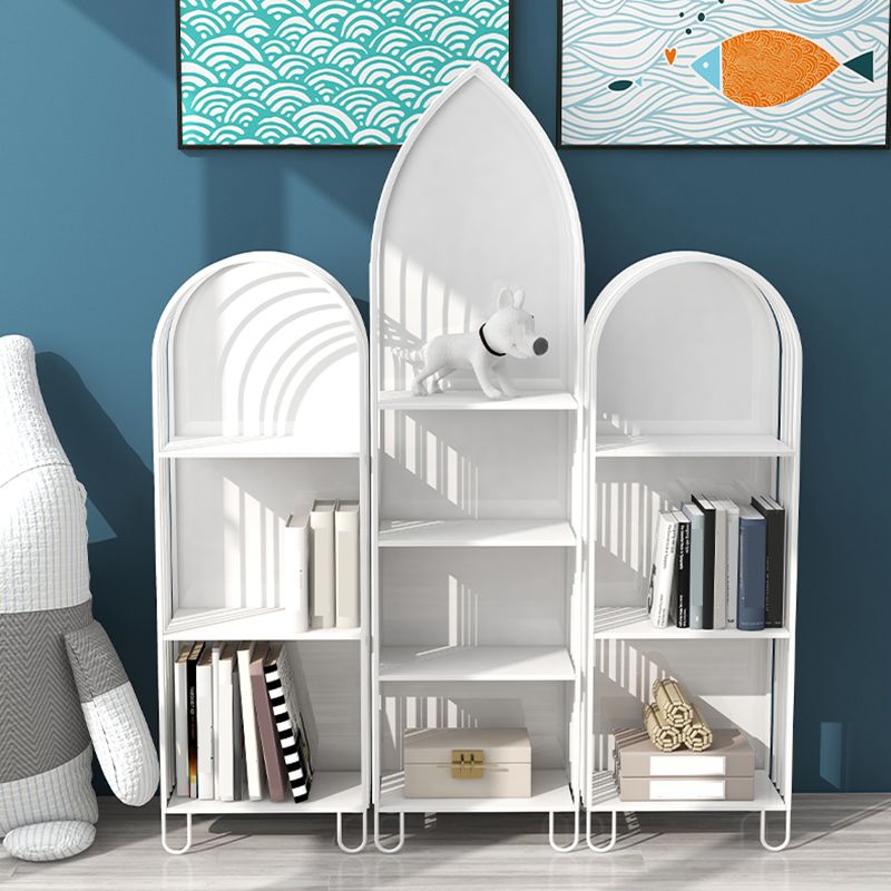 Glam Standard Bookcase Metal Closed Back Bookshelf with Shelves