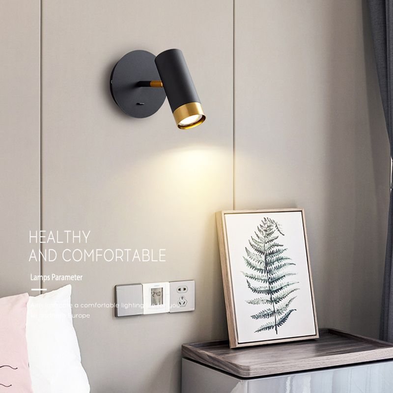 Contemporary Metal Wall Sconce Minimalist Wall Light Fixture for Bedroom
