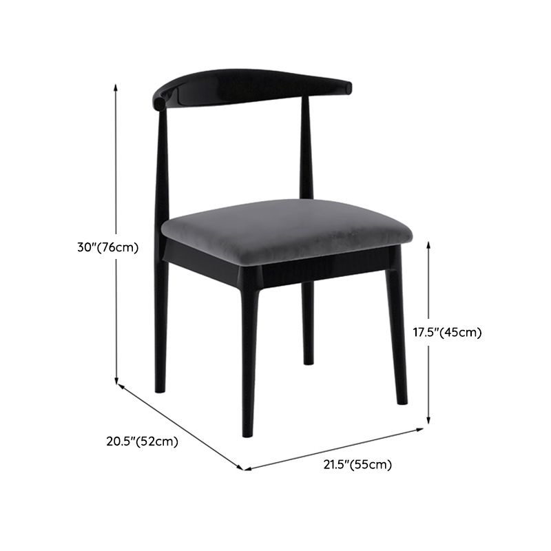 Black Pine Wood Modern Dining Table Set 1/5/7 Pcs Dinette Set for Home