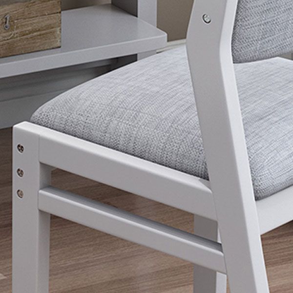 Contemporary Dining Chair Open Back Dining Armless Side Chairs with Wooden Legs