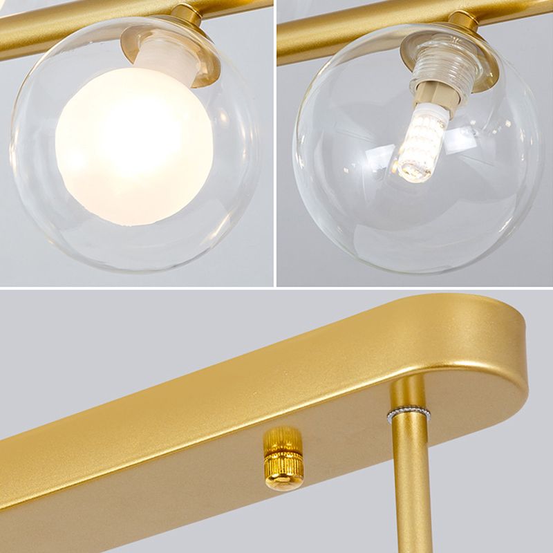 Luz colgante de la isla de hierro forjado de 10 luces en moderna luz de techo radial de vidrio conciso de estilo conciso para lugar comercial