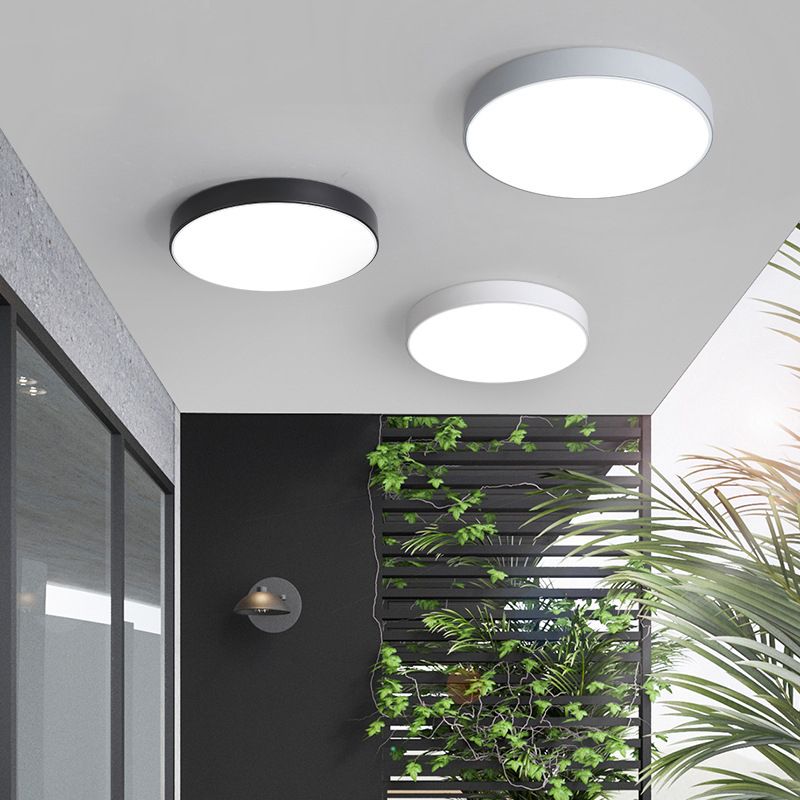 Plafonnier LED rond en acrylique, luminaire de Style nordique simple, pour couloir d'entrée
