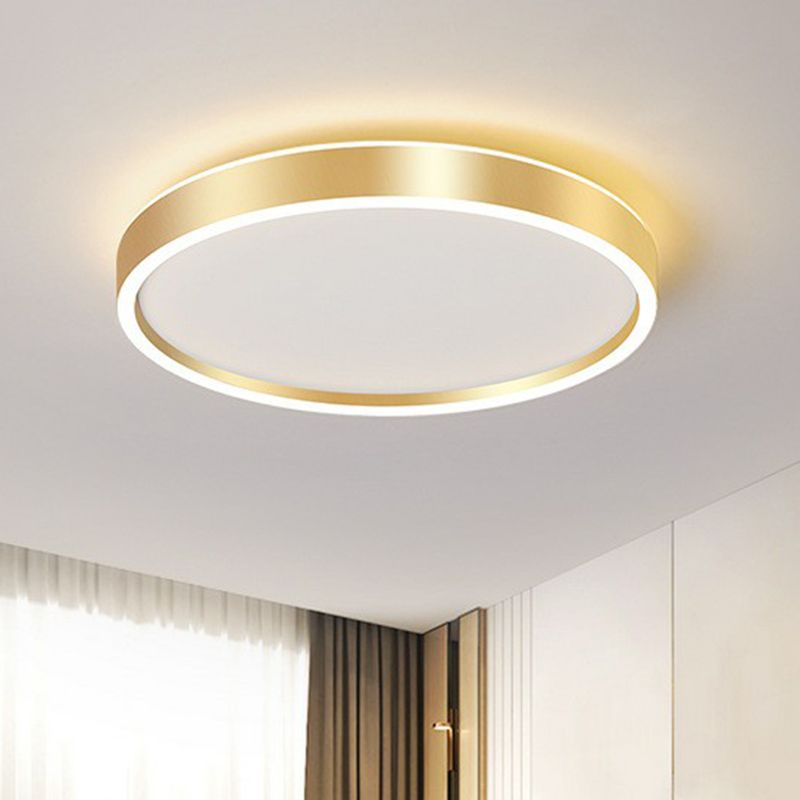 Round Shade Living Room LED Flush Mount Acrylic Modern Flushmount Ceiling Lighting