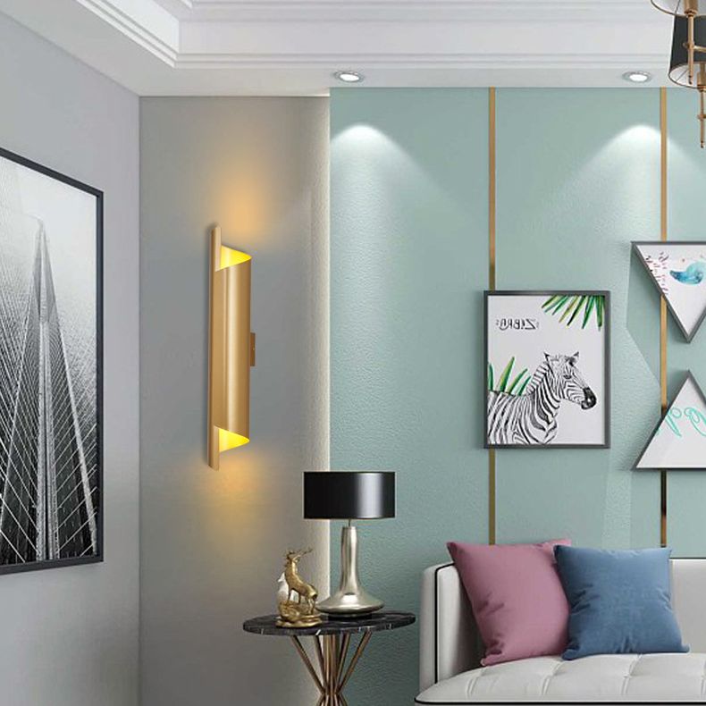 Light Modern Luxury Style Cylinderical Sconce Light Fixture Metal 1 Light Sconces
