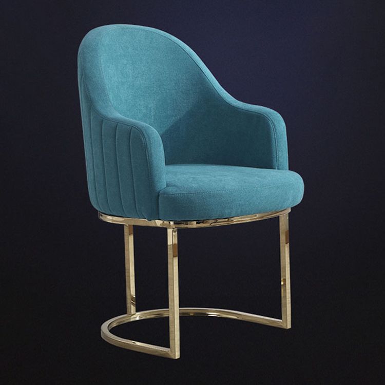 Glam Velvet Dining Room Chairs Upholstered Arm Chair for Restaurant Use