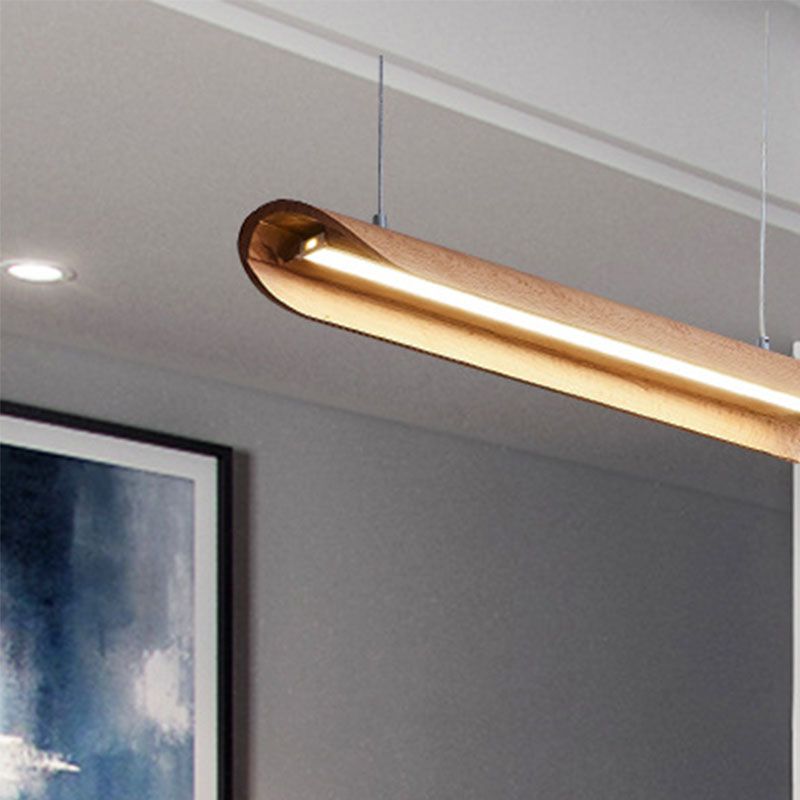Ashwood Bar Shaped Island Lamp Nordic LED Pendant Lighting Fixture for Dining Room
