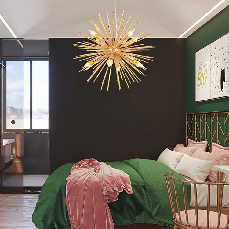 Luce a ciondolo riccoso in stile postmoderno Metal 8 lampadari il lampadario sospeso