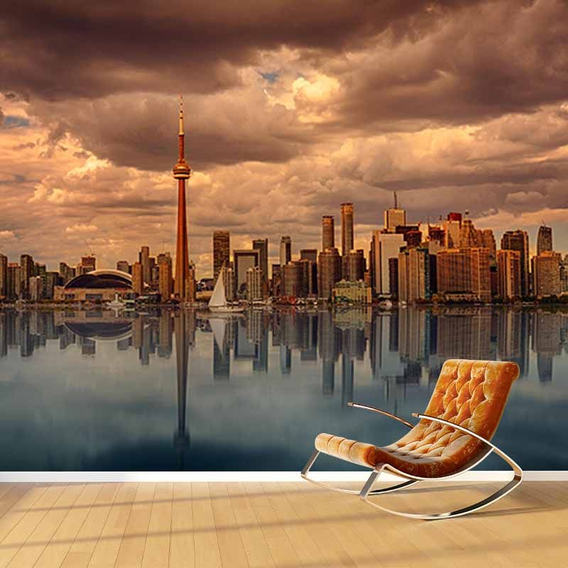 Modern Photography Mural Wallpaper Urban Landscape Living Room Wall Mural