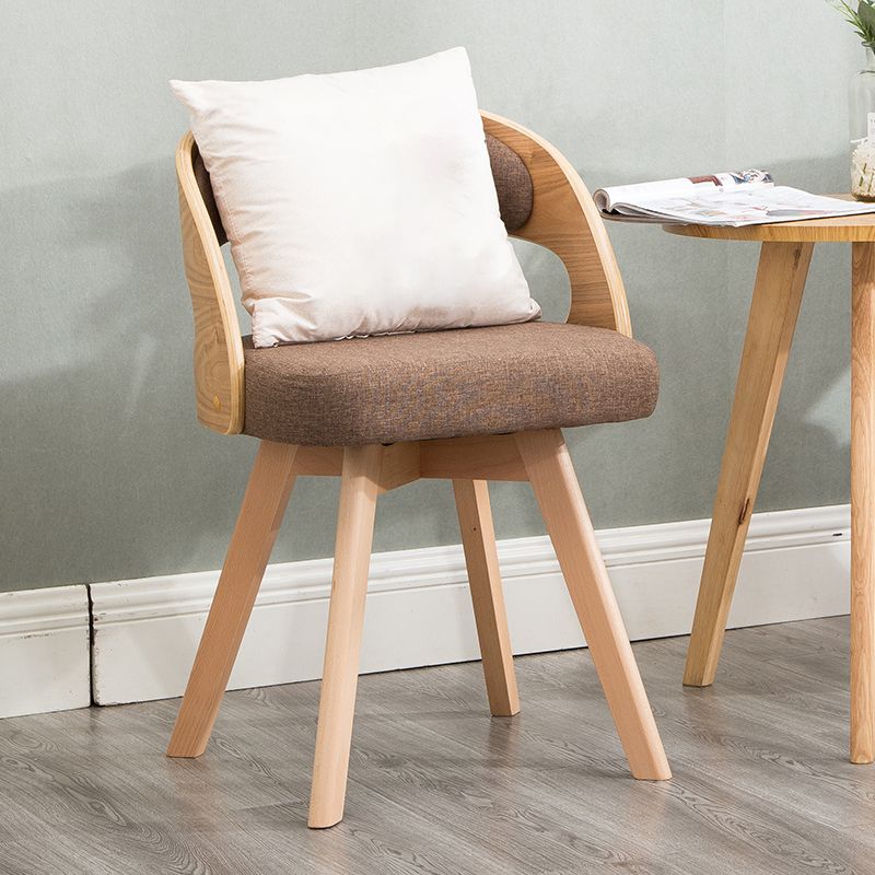 Sillas de comedor de madera de estilo moderno, respaldo abierto, silla lateral para cocina