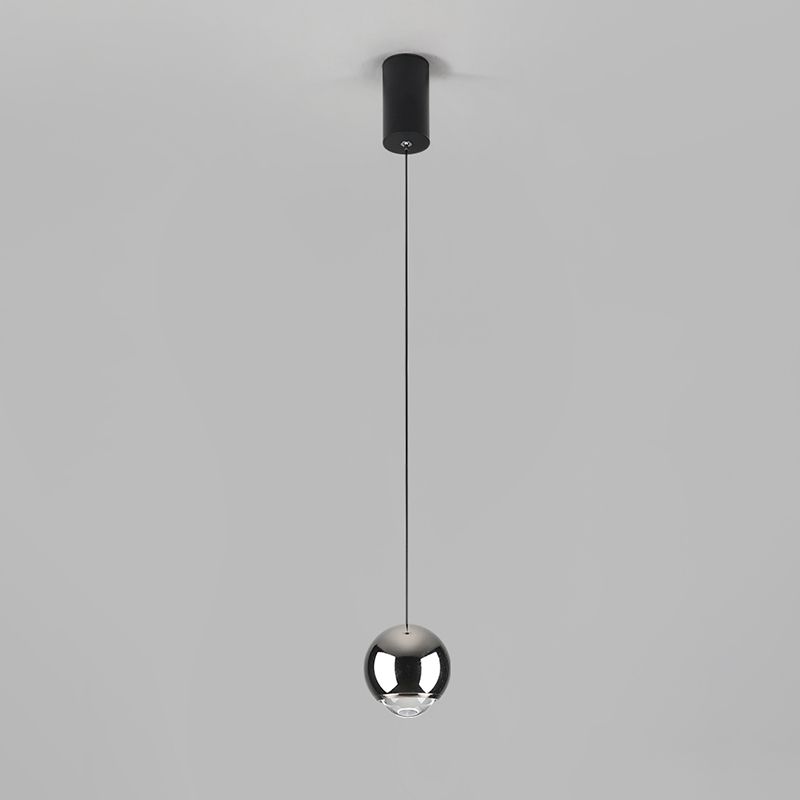 Globe Hanging Light Fixtures Modern Suspension Lamp with Clear Acrylic Shade