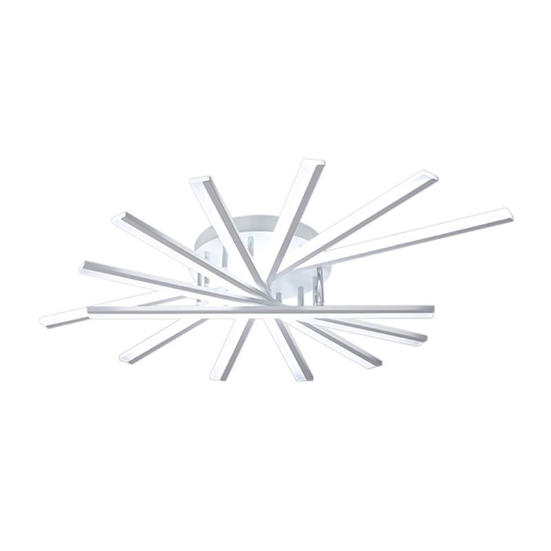 Moderne Unterputz-Deckenleuchte aus Metall für Esszimmer und Wohnzimmer