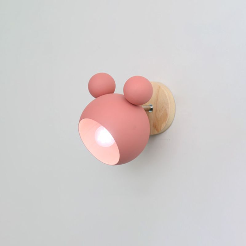 Round Wall Sconce Lighting Contemporary Metal 1 Head Wall Mounted Light Fixture