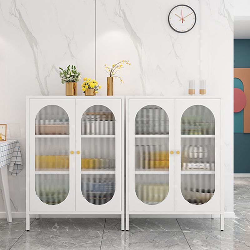 Modern Style Bookshelf Closed Back Bookcase with Door for Office