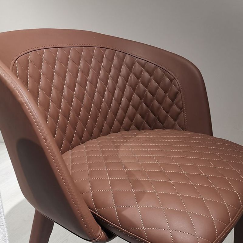 Contemporary Parsons Chairs Upholstered Dining Chairs with Metal Legs