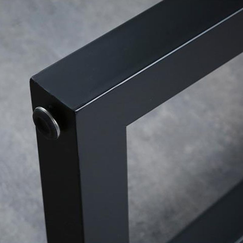 Rectangle Bar Table Sintered Stone Dining Table with Metal Base for Kitchen