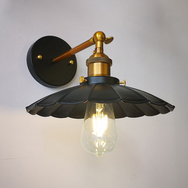 Bewaffnete Metallwandleuchten Amerikaner Retro Industrial Style 1 Lichtleuchte