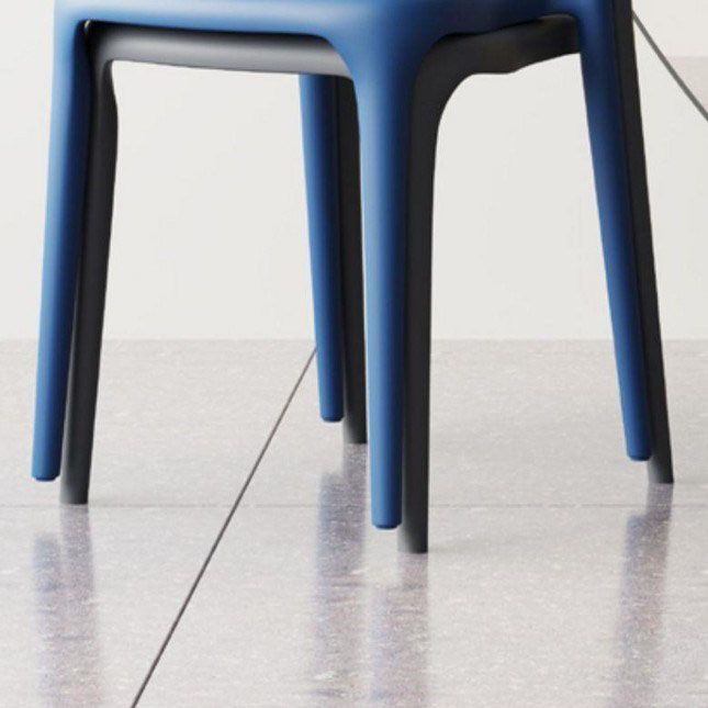 Sedia da pranzo in plastica in plastica contemporanea sedia aperta