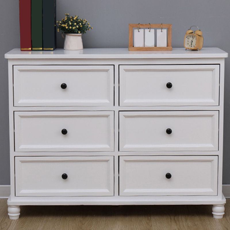 13.8" W Vertical Chest Solid Wood White Storage Chest with Drawers