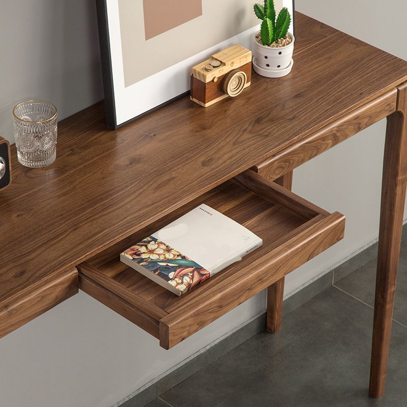 Solid Wood Mid-Century ModernTable in Brone Console Table 30"H