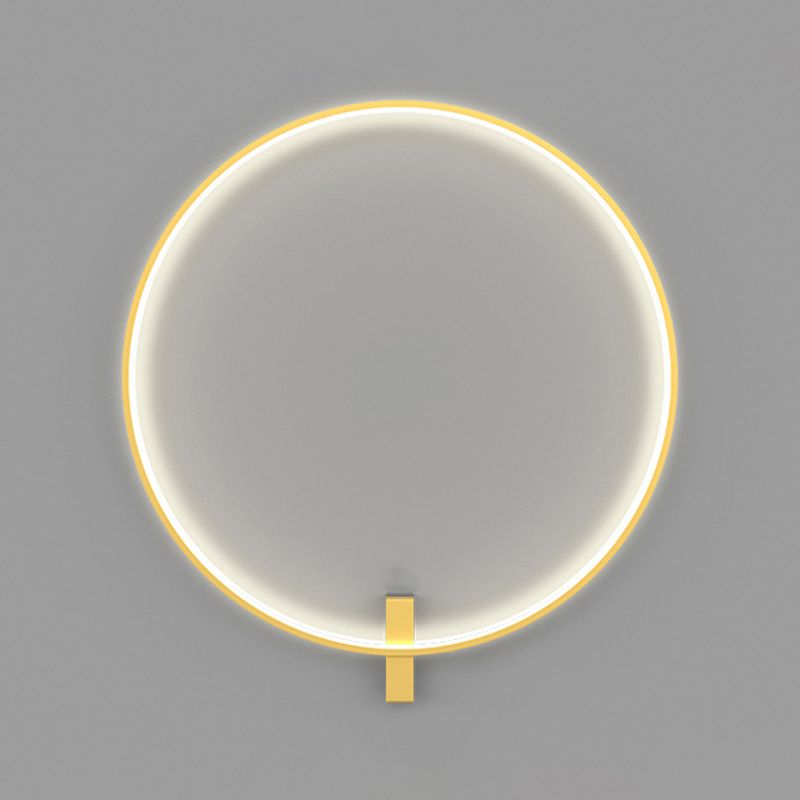 Metal Round Shape Wall Mount Lighting Modern 1-Light Wall Mounted Light Fixtures