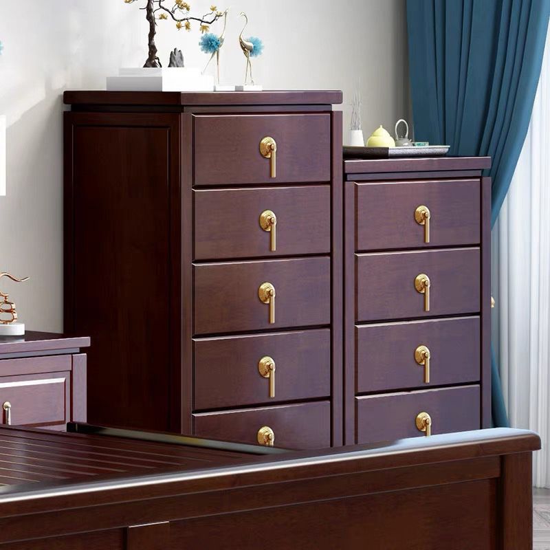 Mid-Century Modern Chest Rectangle with Drawer Solid Wood Straight Legs Accent Chest