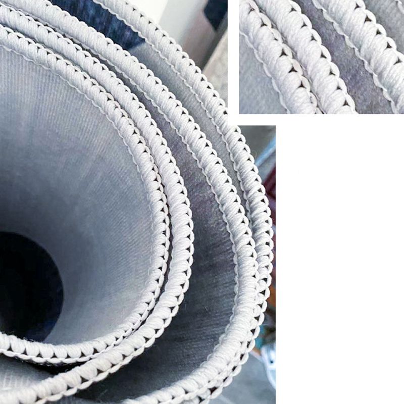 Navy Living Room Area Rug Bohemian Americana Print Carpet Anti-Slip Backing Rug