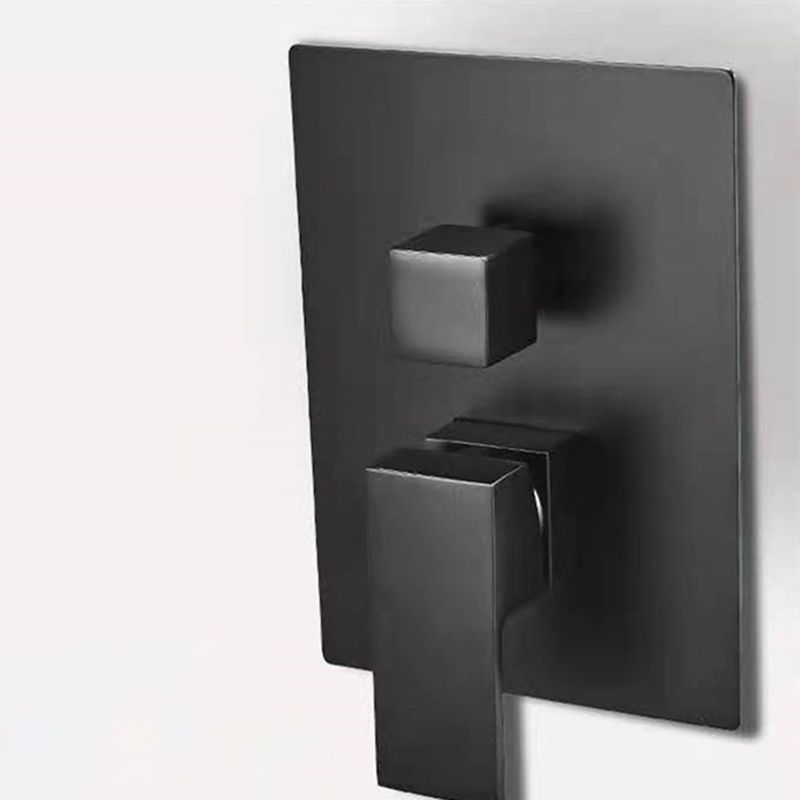 Square Adjustable Water Flow Faucet Shower Arm Shower System with Handheld Shower Head