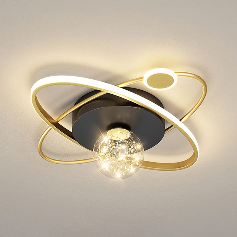 3 Lights Flush Mount Light Gypsophila Contemporary LED Ceiling Light for Bedroom