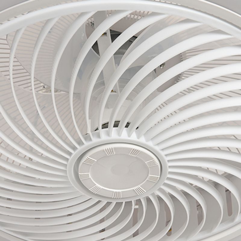 Lampada a ventola del nido rotondo in stile moderno camera da letto in metallo LED Luce a soffitto