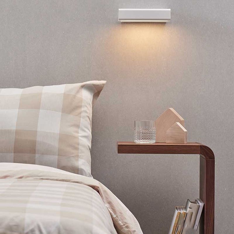 1 Light Rectangular Shade Wall Lighting Modern Style Metal Wall Mounted Light Fixture