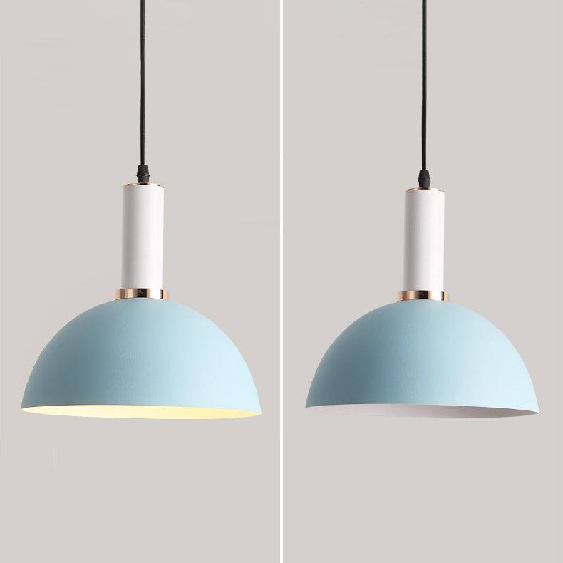 Pendant de style nordique Macaron Light Metal 1 lumière suspendue Lumière pour le chevet