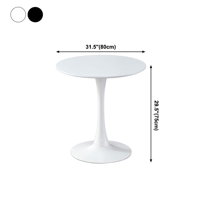 Simple MDF Round Shape Dining Tale Standard Kitchen Dining Table with Tulip Base