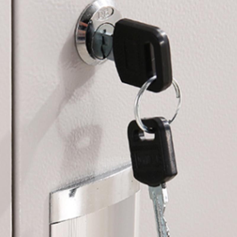 Contemporary Wardrobe Armoire White Color Steel Wardrobe Closet with Locks