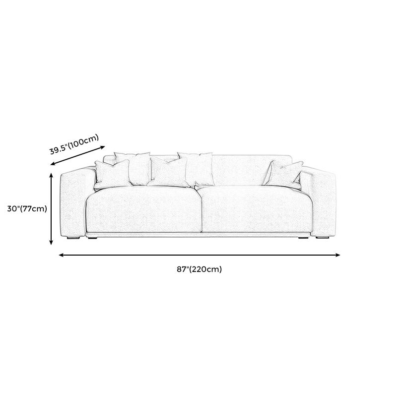 Scandinavian Tight Back Square Arm Sofa/Sectional with Stationary for Living Room