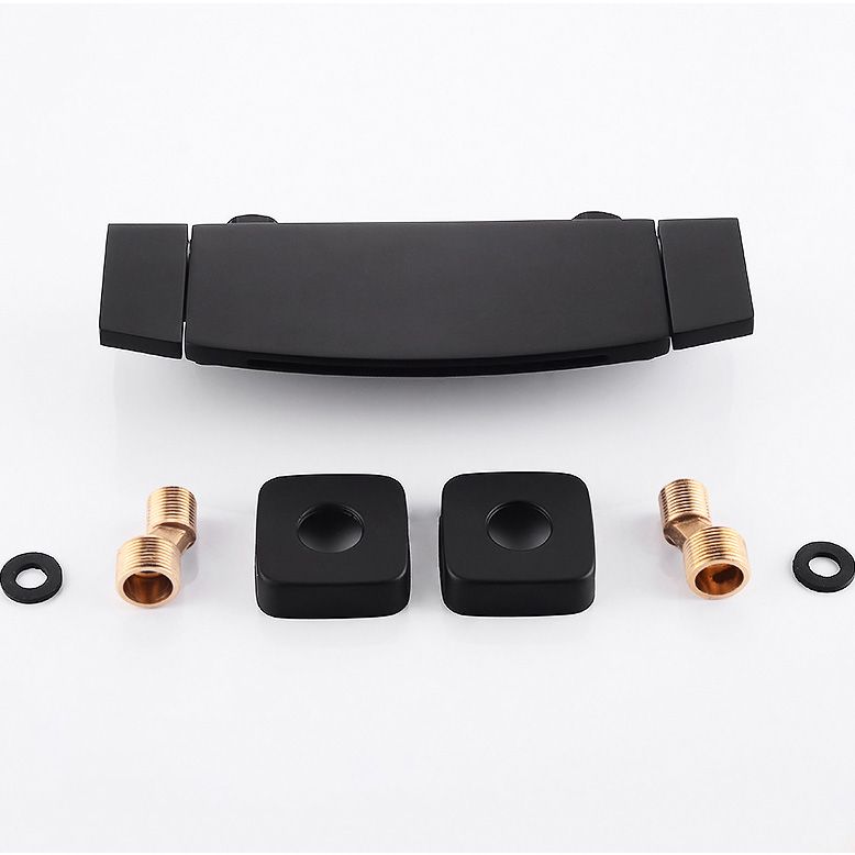 Modern Bathroom Faucet Two Handle Copper Wall Mounted Bath Faucet Trim