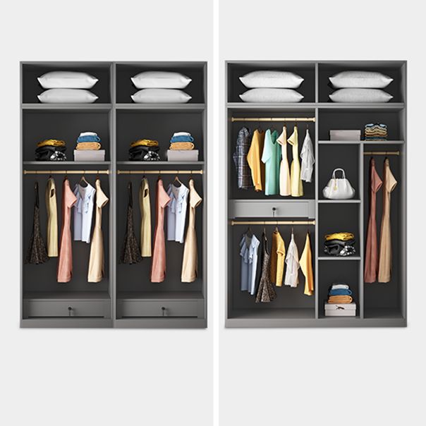 Modern Wardrobe Armoire Engineered Wood Wardrobe Cabinet with Drawer