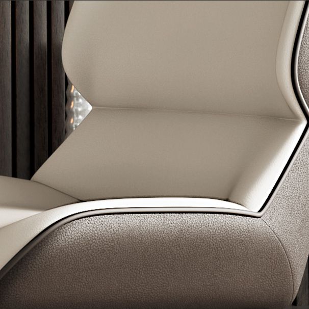 Chaises de salle à manger en cuir de style scandinave, chaises d'appoint à bras à oreilles pour usage domestique