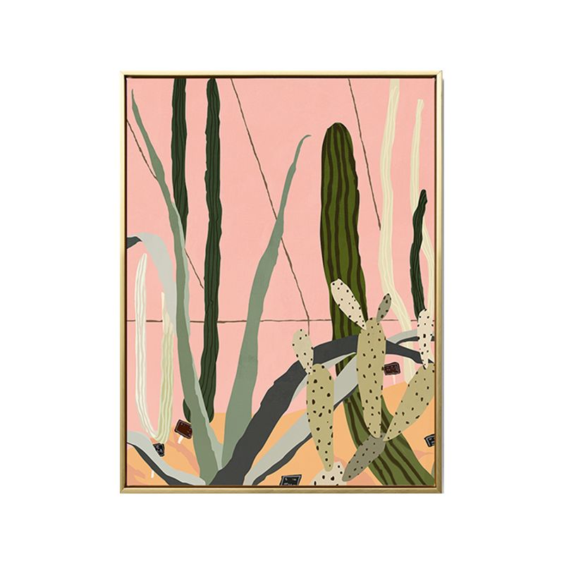 Textured Illustration Plant Canvas Wall Art Nordic Style Wall Decor for Family Room